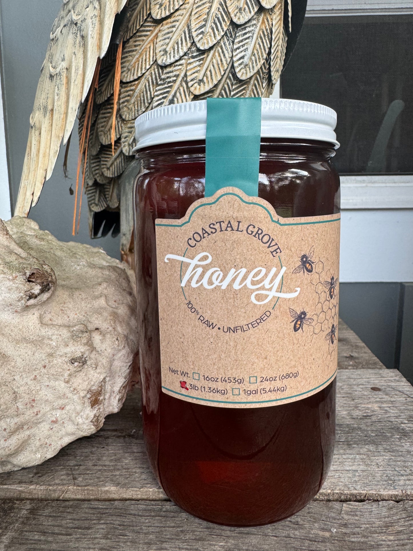 100% Raw Wildflower Honey # 3 pound